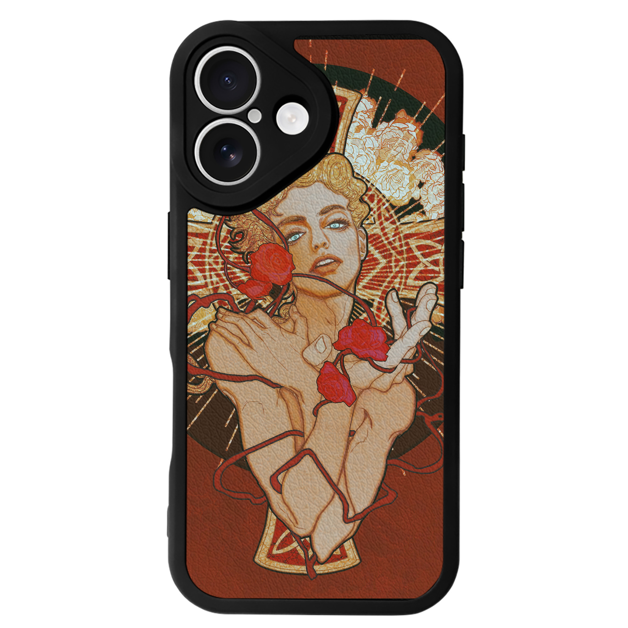 （画像用） ジョジョの奇妙な冒険 JoJo's Bizarre Adventure 【iPhone 16シリーズ対応】シリコンスマホケース（レザー調） 材質：シリコン